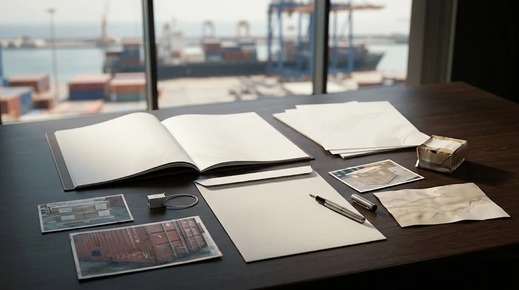 Documents de transport maritime et marchandises endommagées illustrant un litige d'avarie au Maroc