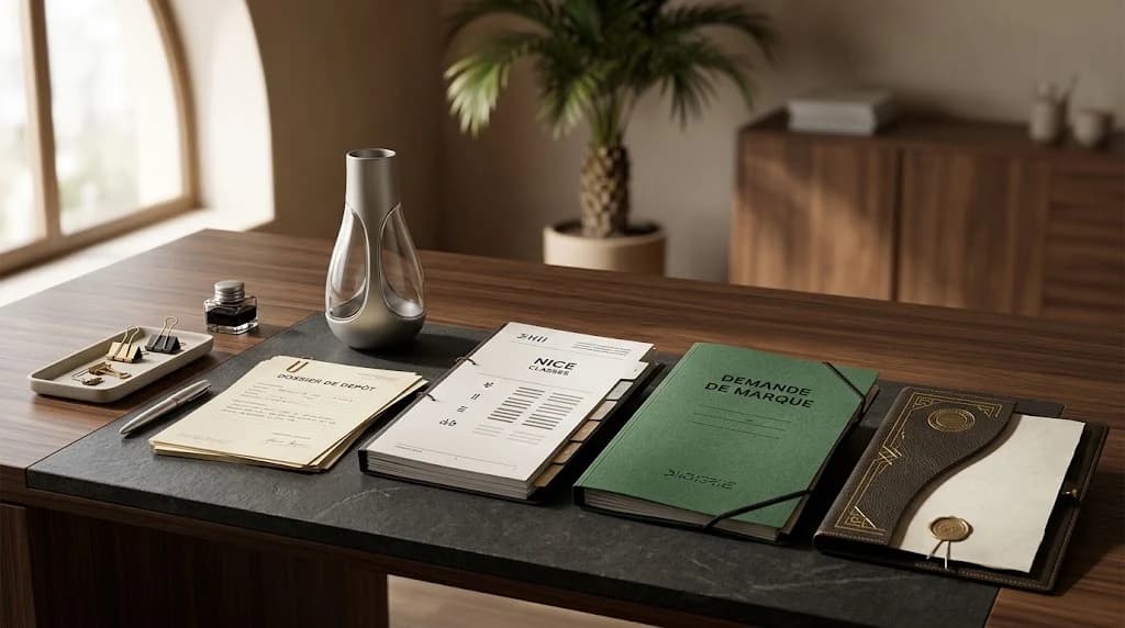Documents de dépôt de marque et éléments de classification dans un environnement professionnel
